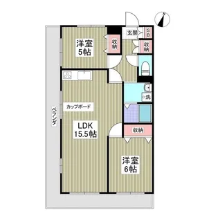 チクマハイツ【2階】の間取り