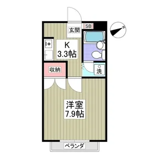 シティハイツシャレー【2階】の間取り