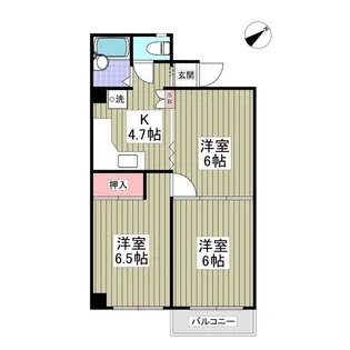 リブレス明神町 旧かぴーハイツKANBE【2階】の間取り