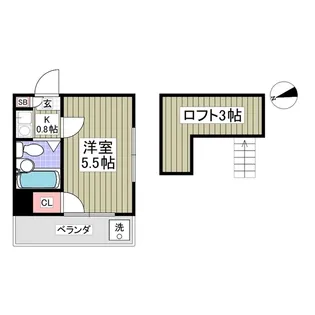 ヴェルジュ五香【2階】の間取り