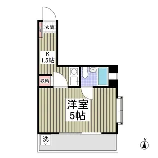 清水ハイツ【1階】の間取り
