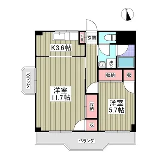 グランドハイツ【5階】の間取り