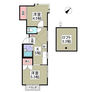あやめ台ハイリビング壱番館【2階】の間取り