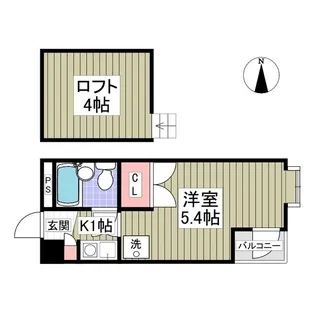 ブルーメアライ36B棟【2階】の間取り