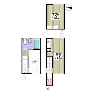 バイカーズアパートメント【1階】の間取り