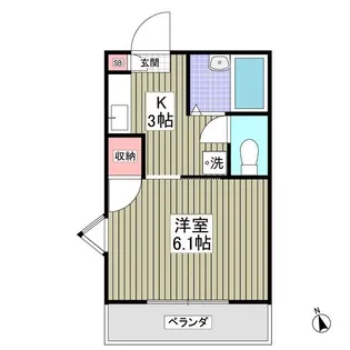 ノーブル矢作【2階】の間取り