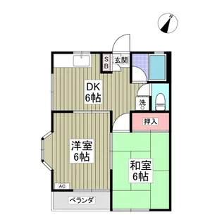 グリーンパレス光【1階】の間取り