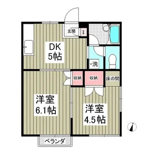 ヴェールシフォン宇都宮【2階】の間取り