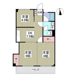 とくしんハイツ【2階】の間取り