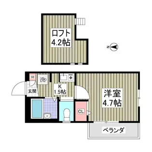 サンシャイン11【2階】の間取り