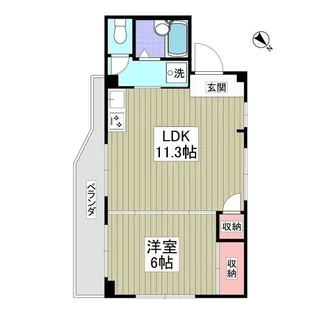Kコーポ白鳥【2階】の間取り