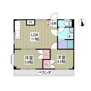 リブレス大宮【3階】の間取り