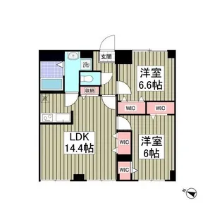 エンデカ東浦和【1階】の間取り