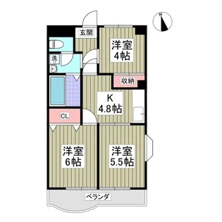 T.hamハイツ花園【2階】の間取り