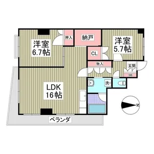 La Felice 旧レジデンス輝樹Ⅱ【5階】の間取り