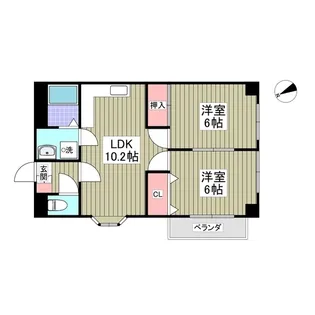 チップインハイツ【1階】の間取り