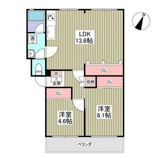 小暮コーポラス【3階】の間取り