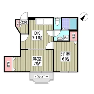 サニービレッジ1番館【1階】の間取り