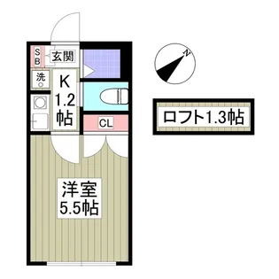 ジュネパレス平塚10【2階】の間取り