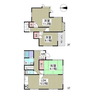 千葉県柏市戸張【一戸建】の間取り