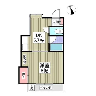 松下コーポ【1階】の間取り