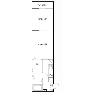 MQuarto福生【1階】の間取り