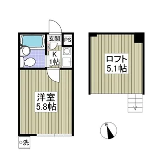 ジュネパレス八千代第51【1階】の間取り