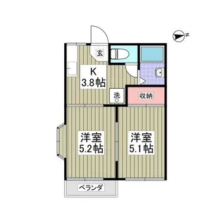 コスタル杉田【2階】の間取り