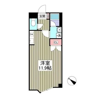 キュウブEX三俣【3階】の間取り