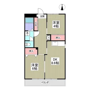 パークサイド篠崎【3階】の間取り