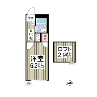アルトーロ蒲生Ⅱ【1階】の間取り