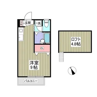 フロンティアⅠB棟【2階】の間取り