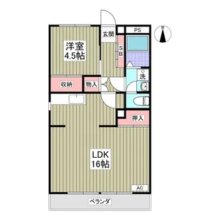 パークサイド篠崎【1階】の間取り