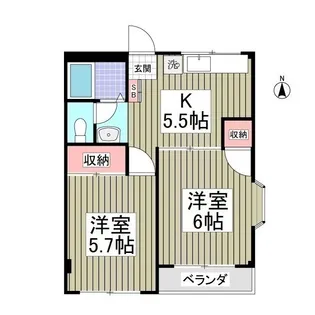 マイネルロッヂⅡ【3階】の間取り