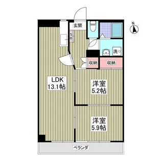 竹林マンションⅡ【3階】の間取り