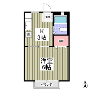 サンシティ江田A【2階】の間取り