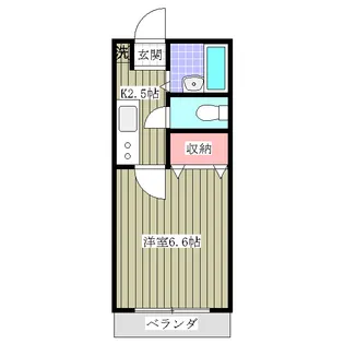 ベルエアーハイツⅡ号棟【2階】の間取り
