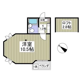 ジュネパレス市川第09【1階】の間取り