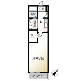 MQuarto拝島Ⅰ【2階】の間取り