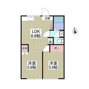 エクセレントハイム【105号室】の間取り