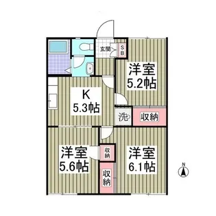クレセントハイム【1階】の間取り