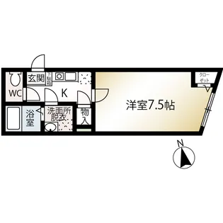 MQuarto五反野【101号室】の間取り