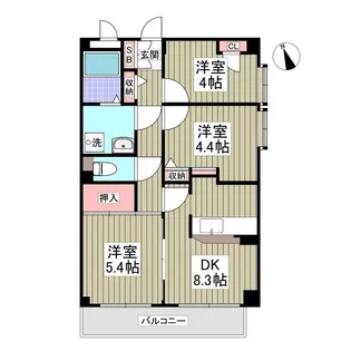 サニーエステート【4階】の間取り