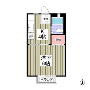 サンシティ江田C【2階】の間取り