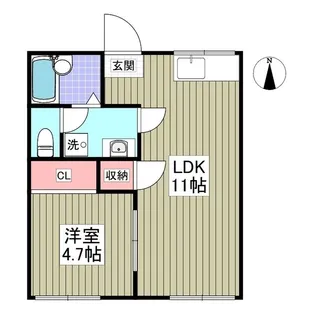 ハイム立野【1階】の間取り