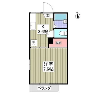 ハイツコジマA【2階】の間取り