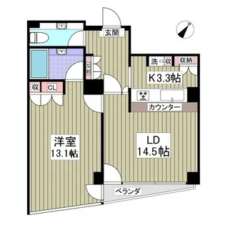 ポートタワー山下町【3階】の間取り