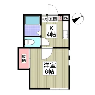 シティーハイツC【1階】の間取り