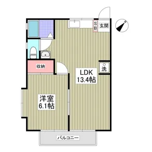 グランモアつばさA棟【101号室】の間取り