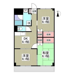 カンケン東新井マンション【202号室】の間取り